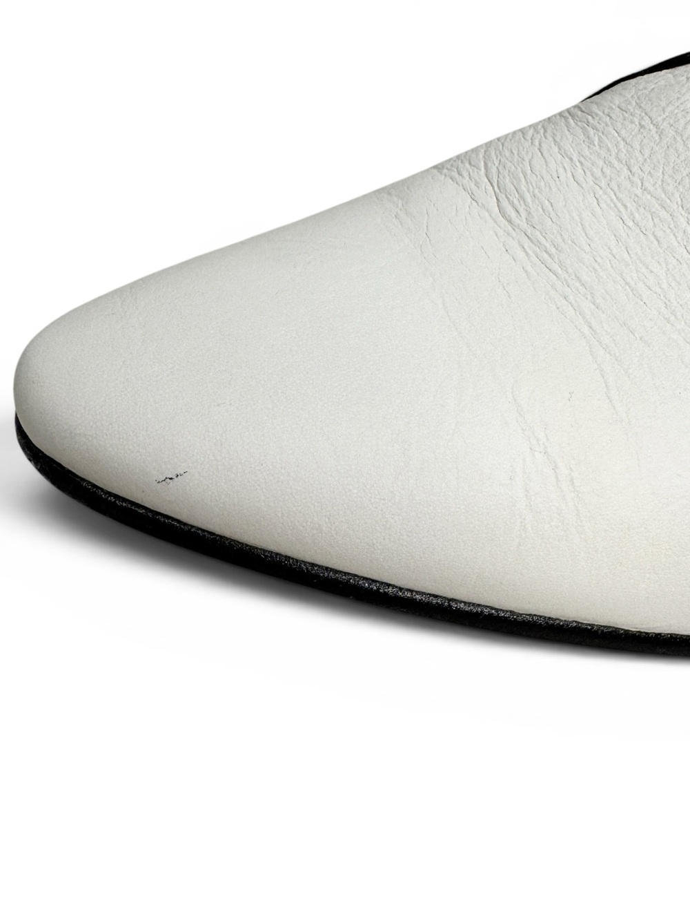 Marc Joseph New York White Black Trim Pointy Toe Loafers Size 9.5 - Picture 6 of 11